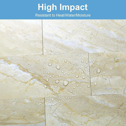 2026 New Upgrade Peel and Stick Backsplash Tile, Peel and Stick 11.34" X 11.57" Wall Tile for Kitchen, Bathroom, Fireplace, Laundry (Polished Beige, 5 Packs)
