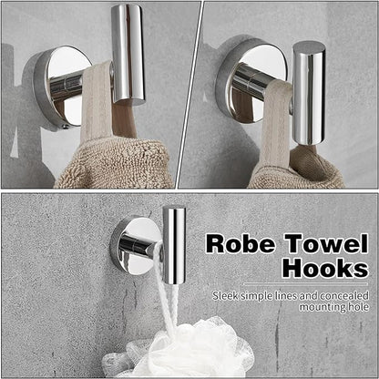 20pcs Brushed Nickel Bathroom Hardware Set | Including 16" Hand Towel Bars, Toilet Paper Holders, Towel Rings, Robe Towel Hooks