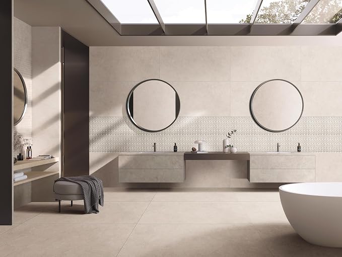 5 Sheets Beige Flowers Mosaic Tiles for Bathroom and Kitchen Wall and Floor 13.39 * 11.02 Inches 1.02 sq.ft