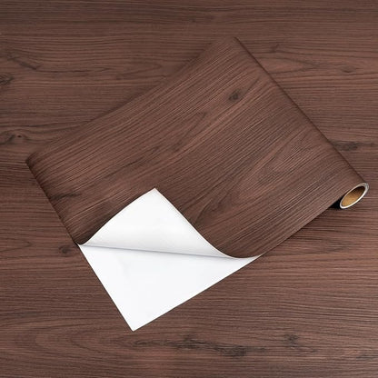 Peel and Stick Floor roll:12 * 118in Vinyl Flooring roll | waterproof,self-adhesive floor tile sticker for bathroom/kitchen/bedroom/livingroom/hallway(walnut brown)