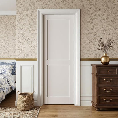 SMARTSTANDARD 30" x 80" Sliding Pocket Interior Door, Solid Core Door Slab | 2-Panel Pre-Assembled Door Slab with Soft Close Pocket Door Frame Kit, Easy Install, Durable and Smooth
