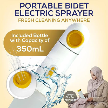 BIDET BUDDY® LuxeJet Portable Bidet for Travel | Electric Handheld Rechargeable Bidet Sprayer | Waterproof Gentle Pressure Personal Cleaning Device for Women, Men, Baby & Postpartum | USB C - V1