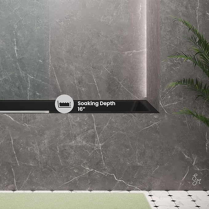 Swiss Madison Voltaire 60" x 30" Left-Hand Drain Alcove Bathtub in Matte Black