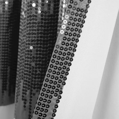 Lush Decor Night Sky 100% Blackout Window Curtain Panel Single 42"W x 84"L, Black & White - Blackout Curtains For Bedroom - Sequin Curtains - Glam Decor