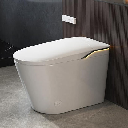 One Piece Smart Bidet Toilet, Auto Lid, Foam Shield, Wash & Dry | Foot Sensor, Heated Seat, Instant Warm Water, Adjustable Wash Settings, Self Cleaning Wand, Auto Flush, Pre Wet, Night Light