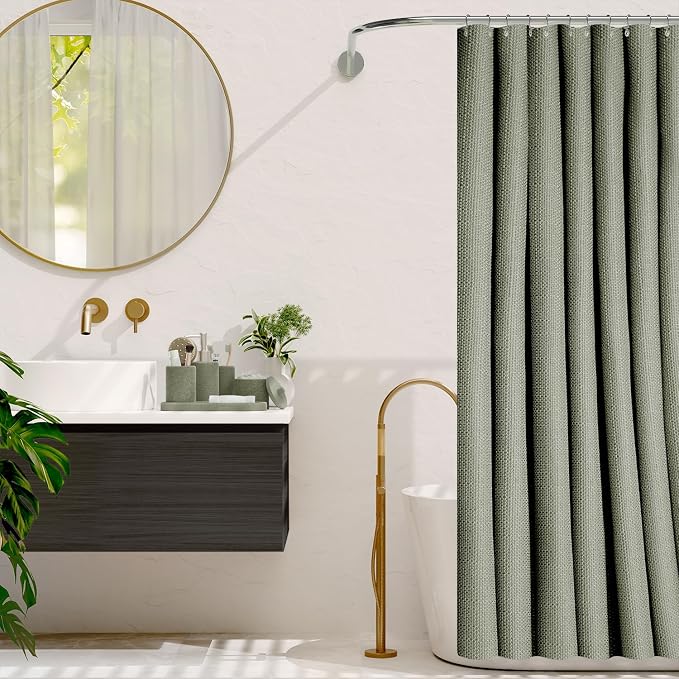 Clara Clark Bathroom Set - Sage Green Bathroom Accessories Set, 5PC Bathroom Accessory Set, Bathroom Sets with Soap Dispenser, Toothbrush Holder, Tumbler, Cotton Swab Jar & Vanity Tray