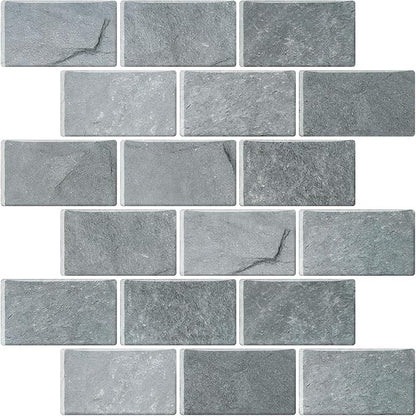 Peel and Stick Backsplash for Kitchen, Grey | 10 pack self‑adhesive tiles for backsplash, bathroom, or accent wall. Easy DIY install and wipeable. Covers approx. 10 sq ft.
