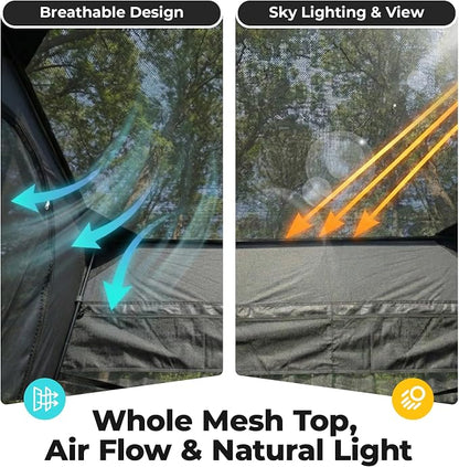 EighteenTek® Shower Tent, 2-Room Changing Room, Outdoor Shower Enclosure Spacious, Privacy Canopy Shelter with Floor & Doors, Stable & Durable, Toilet Tent Bathroom for Courtyard, Pool, Photoshoot