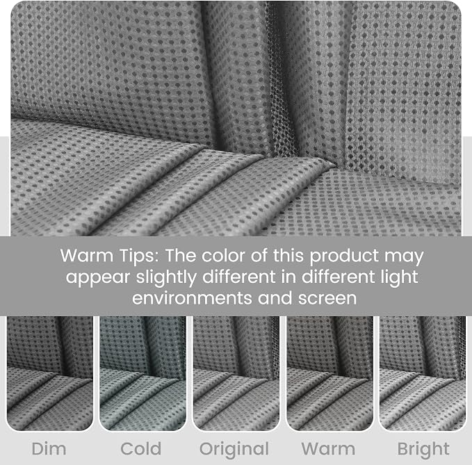 SORTTO No Hook Shower Curtain with Snap in Liner Set Waffle Shower Curtain for Bathroom Hotel Style Fabric Waterproof Inner Liner，60" W x 74" H, Grey