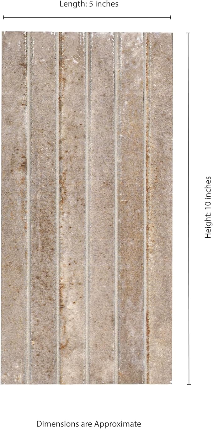 MSI Marino Silken Fog Glossy Porcelain Fluted Wall Tile for Bathroom, Kitchen Backsplash, Accent Wall Tile, and Shower Wall Tile, Sample Tile