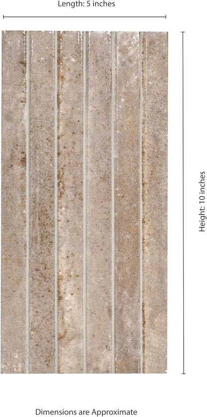 MSI Marino Silken Fog Glossy Porcelain Fluted Wall Tile for Bathroom, Kitchen Backsplash, Accent Wall Tile, and Shower Wall Tile, Sample Tile