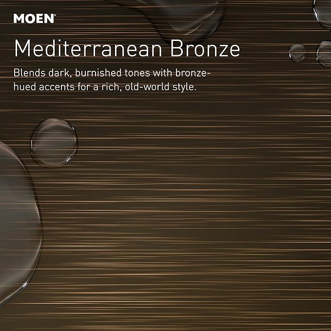 Moen Sarona Mediterranean Bronze One-Handle Single Hole Rustic Farmhouse Bathroom Sink Faucet with Optional Deckplate, 84144BRB