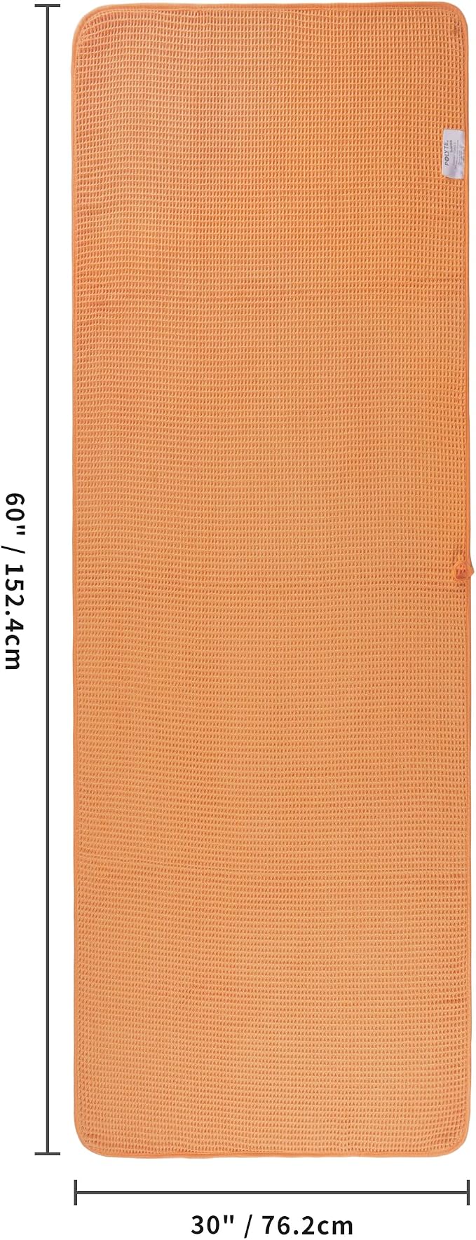 POLYTE 430 GSM Poly Blend Microfiber Quick Dry Waffle Bath Towel, 30x60 in | 4 Pack, Oversize, Lint Free, Body Towel