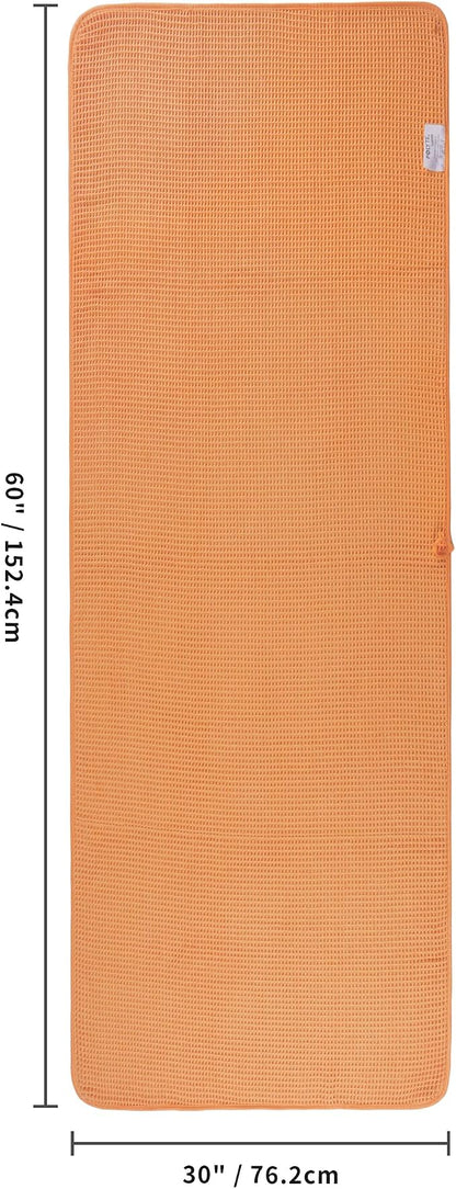 POLYTE 430 GSM Poly Blend Microfiber Quick Dry Waffle Bath Towel, 30x60 in | 4 Pack, Oversize, Lint Free, Body Towel