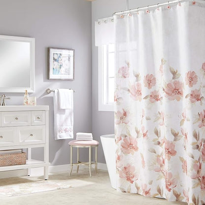 SKL Home Saturday Knight Misty Floral Shower Curtain, Pink/Multi