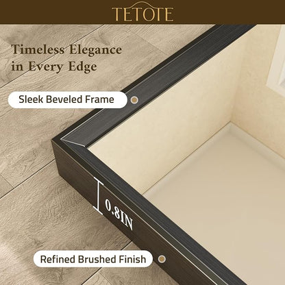 Matte Black Beveled Framed Bathroom Mirror 72" x 36" Large Black Rectangle Metal Vanity Wall Mirror for Bathroom Sink, Modern Farmhouse, Tempered Glass, Shatterproof, Stronger Frame