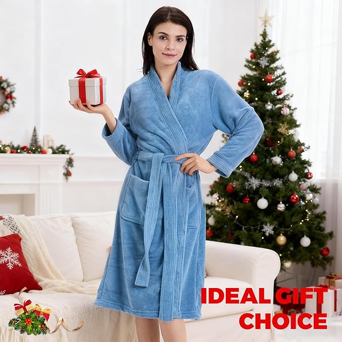 Towel Robe for Women – Soft Absorbent Kimono Bathrobe, Quick-Dry Spa Shower & Hotel Use