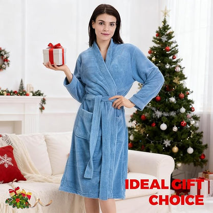 Towel Robe for Women – Soft Absorbent Kimono Bathrobe, Quick-Dry Spa Shower & Hotel Use