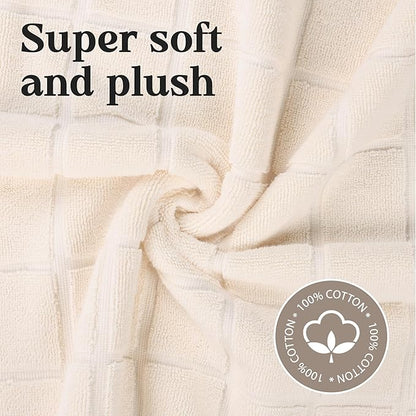 Superior 100% Cotton Bathmat Set, Bath Mats, Bathroom Decor, Shower, Bathtub Essentials, Home Accessories, Small Washable Rug, No Backing, Heavyweight, Nora Collection, Set of 2, 22" x 35", Cream