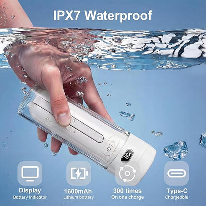 Portable Bidet for Travel | Bathroom - Rechargeable Electric Bidet Sprayer with 3 Pressure | Waterproof for Ultimate Personal Hygiene Cleaning at Home Office and Camping (White)