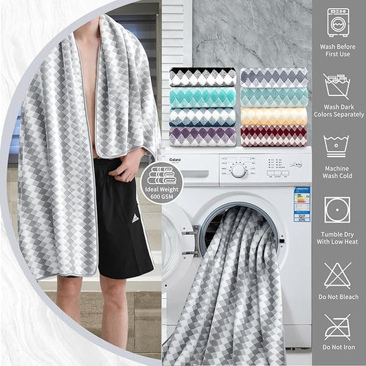 Gray Hand Towels Set 2 Pack-16“x31” Ultra Soft Microfibers Bathroom Towel Set Highly Absorbent Quick Dry Luxury Premium Towel Lightweight Cozy Durable Hand Towel Collection Hotel Spa Gym Kitchen