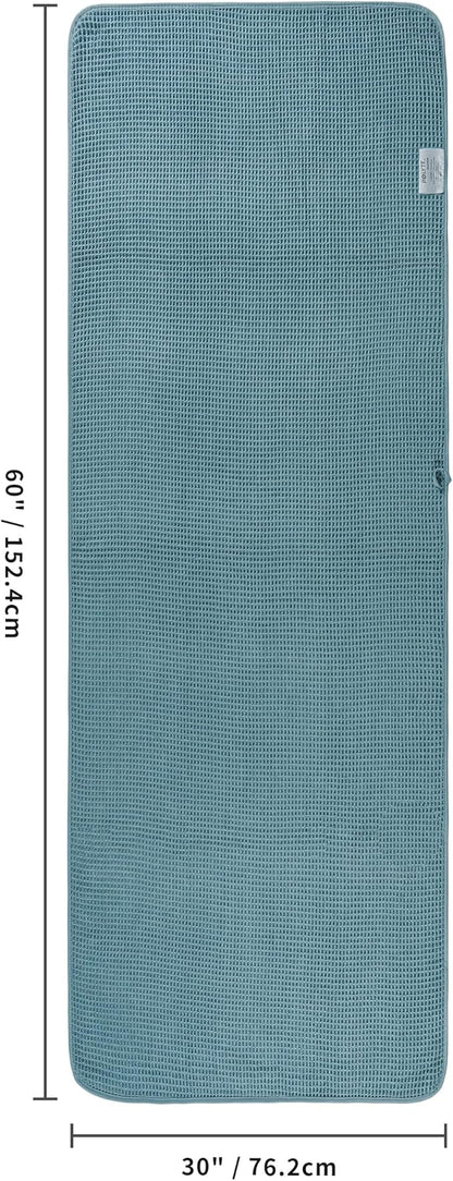 POLYTE 430 GSM Poly Blend Microfiber Quick Dry Waffle Bath Towel, 30x60 in | 4 Pack, Oversize, Lint Free, Body Towel