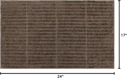 Mohawk Home Sanctuary Casual Solid Dark Brown 1' 5" X 2' Bath Mat Perfect for Bathroom