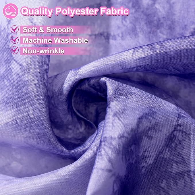 ORTIGIA Purple Misty Forest Shower Curtain for Bathroom, Nature Woodland Shower Curtain Set with Hooks, Decorative Pine Tree Fog Magic Bath Curtain for Home, Waterproof Fabric, Weighted, 72x72