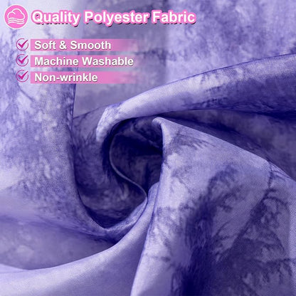 ORTIGIA Purple Misty Forest Shower Curtain for Bathroom, Nature Woodland Shower Curtain Set with Hooks, Decorative Pine Tree Fog Magic Bath Curtain for Home, Waterproof Fabric, Weighted, 72x72