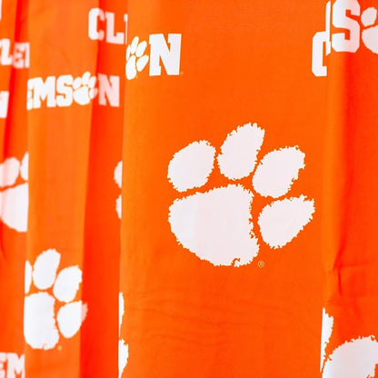 Everything Comfy Clemson Tigers Bright and Colorful Shower Curtain Cover 70" x 72"