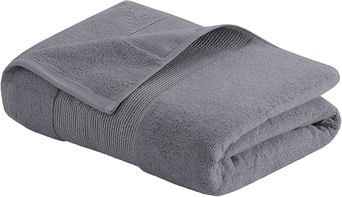Modern Threads - Air Cloud 2-Pack 100% Zero-Twist Cotton Bath Sheet Set - Super Absorbent & Quick Dry - 500 GSM - Soft & Plush, Charcoal