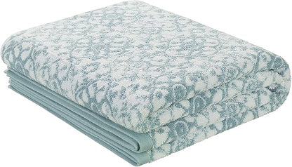 Jessica Simpson – Bath Towel 4 Piece Set, Aziza, Premium Bathroom Décor, Includes 2 Hand Towels and 2 Shower Towels, 100% Cotton & Machine Washable, Forget Me Not Blue