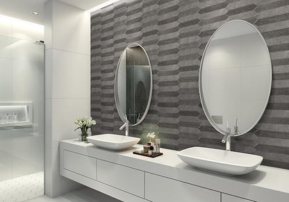 MSI Renzo Storm 2.5 Inch x 13 Inch Glossy Ceramic Picket Wall Tiles for Bathroom, Kitchen Backsplash, Accent Wall, and Shower