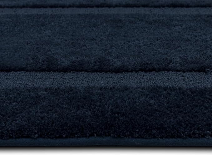 Mohawk Home Prestige Casual Solid Navy Blue 2' X 3' 4" Bath Mat Perfect for Bathroom