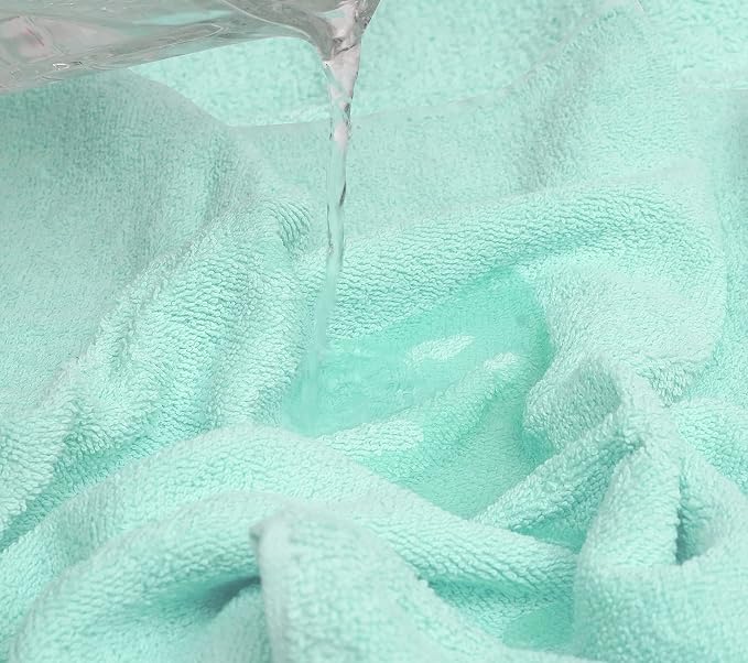 Looperry 6 Pack Small Bath Towel Set - 100% Cotton 23x46 Shower Towels 450 GSM. Lightweight & Absorbent, Soft & Quick Dry. Use for Pet Drying, Gym, Spa, Salon & More. Terry Ringspun Towels (Teal)