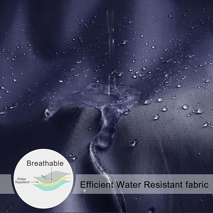 EurCross Blue Extra Long Fabric Shower Curtain Liner 72 x 84 inches Length,Water-Resistant Washable Lightweight Shower Curtain for Bathroom