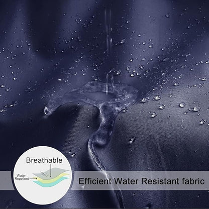 EurCross Navy Blue Shower Curtain, Water-Resistant Machine Washable Fabric Shower Curtain for Bathroom 72 x 72 inches