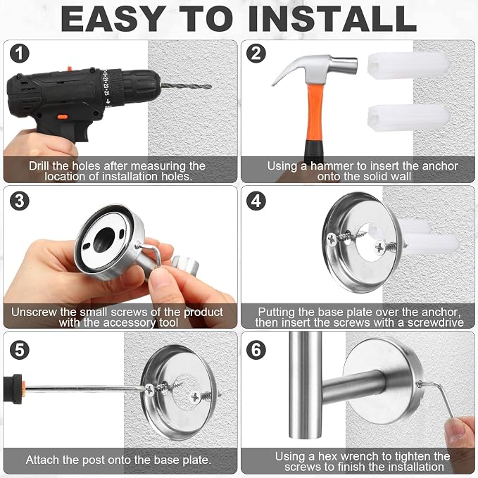 Gisafai 35 Pcs Brushed Nickel Bathroom Accessories Hardware Set Silver Towel Racks for Bathroom SUS304 Stainless Steel 23.6 Inch Brushed Towel Bar Ring Toilet Paper Holder Robe Hooks Wall Mounted