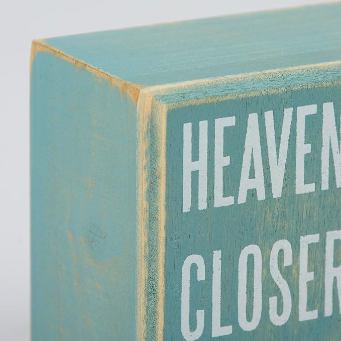 Primitives by Kathy 16354 Distressed Beach-Inspired Small Box Sign, 4 x 3-Inches, Home by The Water
