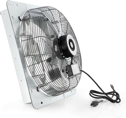 Vie Air Shutter Exhaust Fan with Power Cord – High-Performance Ventilation for Indoor/Outdoor Spaces, Energy-Efficient Cooling - Vent fan for Commercial, Greenhouse, Attic, Shed & Shop (18 Inch)