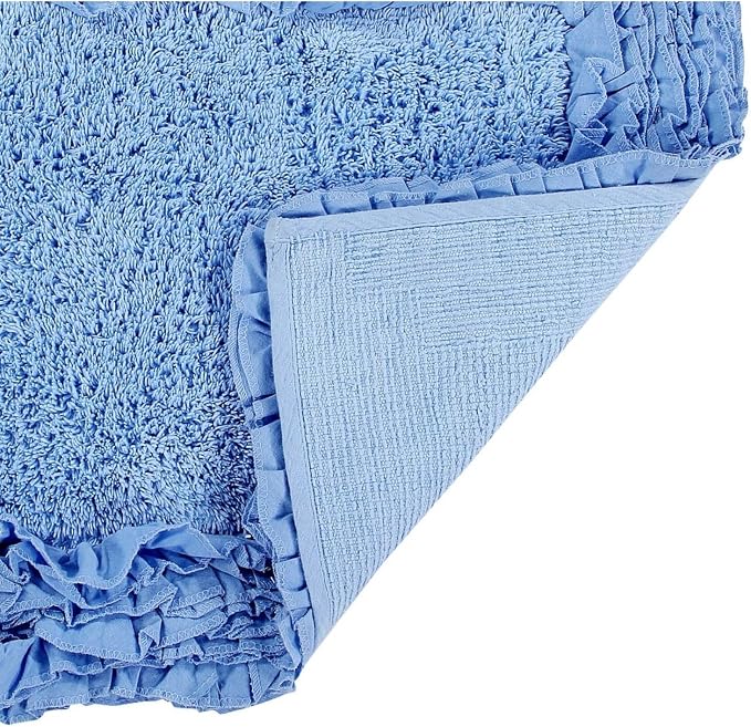 Better Trends 30” Heart Shaped Rugs 100% Cotton Soft Non Slip Doormat Washable Water Absorbent Rugs for Home Entrance Bathroom Shower Floor Decor, Gray Shaggy Border Collection