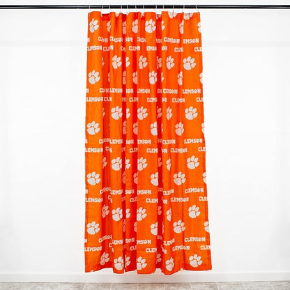 Everything Comfy Clemson Tigers Bright and Colorful Shower Curtain Cover 70" x 72"