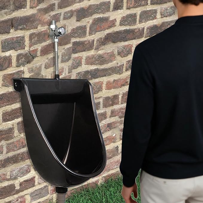 Urinal Toilet for Men Wall Mounted Male Toilet with Flush | Male Urinals for Home Dorm Garden RV Apartment Dad Boyfriend Grandpa