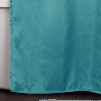 Lush Decor Lillian Shower Curtain | Textured Shimmer Circle Design Bathroom, 72” x 72”, Turquoise