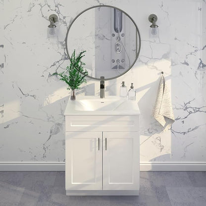 Bathroom Vanity Sink Base Ready-to-Assemble Bathroom Cabinet 24"/30'/36" Width (Vanity Base in White Shaker, 30 inch)