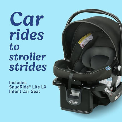 Graco Modes Element LX Travel System, 3-in-1 Modular Carseat Stroller Combo, Infant Car Seat Carrier to Toddler Stroller, Includes the SnugRide Lite LX Car Seat, Redmond
