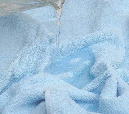 Looperry 6 Pack Small Bath Towel Set - 100% Cotton 23x46 Shower Towels in 450 GSM. Lightweight & Absorbent Quick Dry Gym Towel for Showering, Pet Drying, Spas & Salons. Terry Ringspun Towels (Aqua)