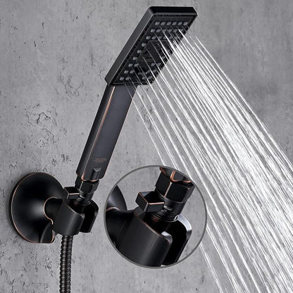 BRIGHT SHOWERS Water Flow Control Valve, Brass Shower Head Water Valve with Handle Lever, Flow Regulator Water-Saver Volume, Oil-Rubbed Bronze