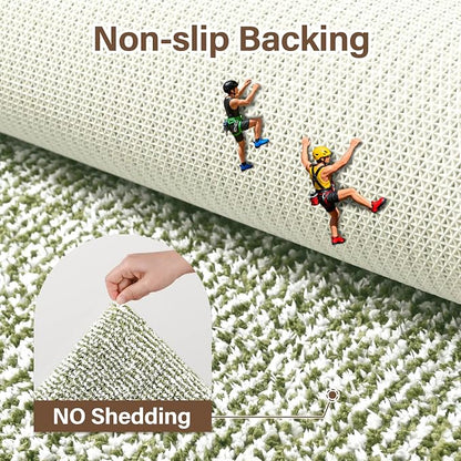 Bathroom Rugs 24x17 Non Slip Washable, Olive Green Bath Mat for Bathroom Floor Tub, Soft Absorbent Quick Dry Mats for Shower, Bathtub,Home Decor
