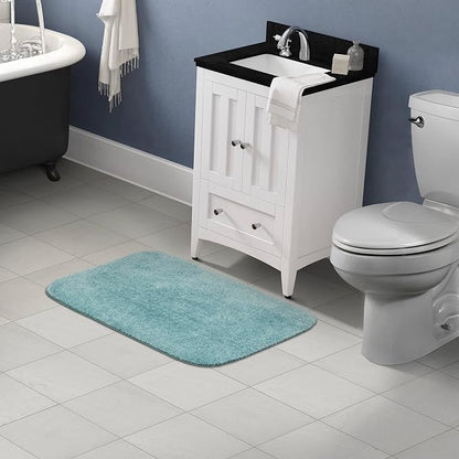 Garland Rug Traditional Nylon Washable Sea Foam 24" X 40" Bath Rug - Soft, Absorbent, And Stylish for Your Bathroom